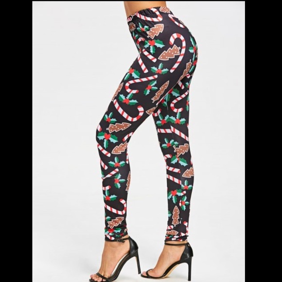 Pants - Christmas Graffic Tight Leggings